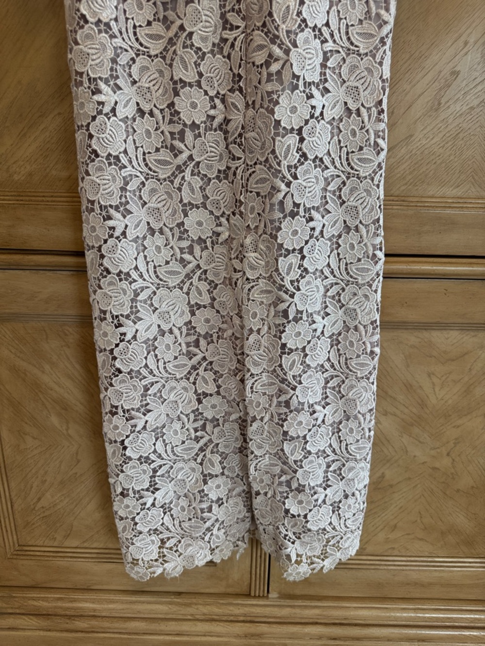 Teri Jon Lilac Lace Maxi Dress with Chiffon Cape worn once as mother of bride - Picture 4 of 10